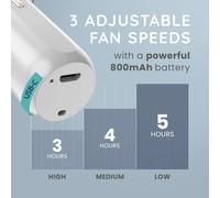 Cuqoo Mini Hand Fan - WHITE