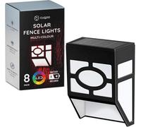 Cuqoo Multicolour Solar Wall Lights Outdoor 8 Pack - Solar Fence Lights Outdoor Lighting - Led Waterproof Solar Garden Lights