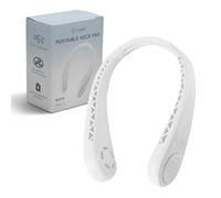 CUQOO Neck Fan Rechargeable - Personal Wearable Fan with 360° Airflow, 3 Speed Settings, Bladeless, Quiet & Portable Cooling for Men & Women - Ideal for Travel, Sports, Gym, Indoor & Outdoor Use
