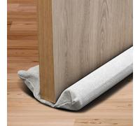 CUQOO Oxford Double Draft Excluder - Water Proof Snow Proof 600D Oxford Fabric Door Draft Excluder | Premium Under Door Draught Excluder | 70 to 90 cm Adjustable Door Draft Stopper - Light Grey