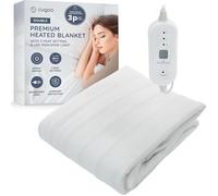 CUQOO Premium Electric Blanket - Fast Heating, 3 Heat Levels with LED Indicator, Machine Washable Throw, Perfect for Winter Warmth at Home or Camping