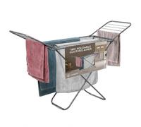 CUQOO Premium Foldable Clothes Airer | 22 Bar Drying Clothes Rack Indoor | HEAVY DUTY BUILD: stainless steel · winged · outdoor · laundry · washing · rust-resistant · large