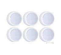 CUQOO Puck Lights Stick on | Wireless Under-Cabinet Kitchen LED Colour 6pk | REMOTE & TOUCH CONTROL: rechargeable · dimmable · wardrobe · display cabinet · battery operated · flash & fade