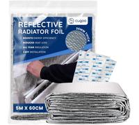 Cuqoo Radiator Reflector Foil 5M X 60Cm Bubble Wrap Insulation Energy Saving Reflective Foil Roll For Radiator Efficiency 2 Pack