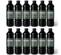 Cuqoo Scented Citronella Lantern Torch And Lamp Oil In 1L, Citronella Oil For Garden Burners, 12 Pack