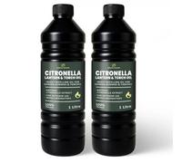 Cuqoo Scented Citronella Lantern Torch And Lamp Oil In 1L, Citronella Oil For Garden Burners, 2 Pack