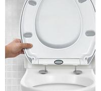 Cuqoo Soft Close Toilet Seat O Shape White Quick Release Hinges Top Fix Fittings Universal Round Bathroom Replacement