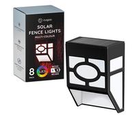 CUQOO Solar Fence Lights 8 Pack - Multicolour, Waterproof