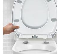CUQOO Toilet Seat Soft Close Oval | Quick Release Hinges Oval Universal