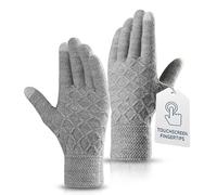 CUQOO Touch Screen Winter Gloves - Thermal, Warm, Lightweight Gloves for Men & Women, Anti-Slip Design, Elastic Cuff, Soft Wool Lining, Perfect for Cycling, Driving, Walking & Sports
