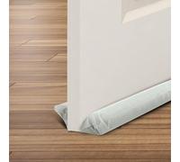 CUQOO Under Door Draught Excluder - Adjustable Door Draft Stopper for Gaps Up to 3.8cm, Noise & Wind Blocker, Double-Sided Door Seal for Front & Internal Doors, Foam Draft Excluder Cushion, Grey