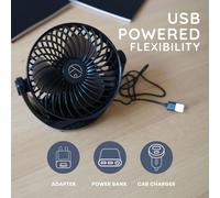 Cuqoo USB Desk Fan - 360° - Black