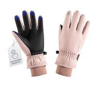 CUQOO Waterproof Winter Touchscreen Thermal Gloves in Pink - Comfortable 3M Thinsulate Snow Glove | Touch Screen Texting Fingers Gloves | Knit Glove for Driving Cycling Snowboarding Hiking Outdoor