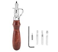 Cuque July Summer Gifts Wear-Resistant Leather Craft Tool, Easy to Use Durability Groover Set, Handbags Amateurs Belts Professionals Beginners for Leather