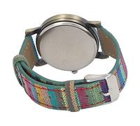 Cuque Watch PU Leather Strap Light Multicolor Bohemian Watch (Blue)