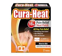 Cura-Heat Back Pain MAX size Direct-to-Skin 2 patches