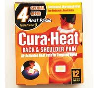 Cura-heat Back Shoulder Pain 3+1 Free, 4 Count