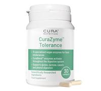 CURA NUTRITION CURAZYME Tolerance (30 Capsules) Food Intolerance Digestive Enzymes Supplement for Gut Health Support, Broad Spectrum Enzyme Complex for Bloating, Heartburn, Digestion Relief, Vegan