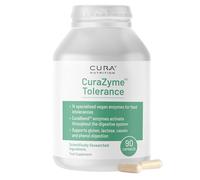 CURA NUTRITION CURAZYME Tolerance (90 Capsules) Food Intolerance Digestive Enzymes Supplement for Gut Health Support, Broad Spectrum Enzyme Complex for Bloating, Heartburn, Digestion Relief, Vegan