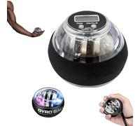 Curaball For Hands, Auto-Start Gyroscopic Wrist Exercise Gyro Ball, LCD Progress Counter powerball Gyroscope with Led Lights, Hand Exercise Ball For Arm Finger Workouts