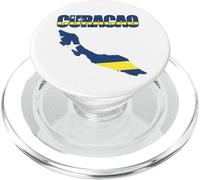 Curacao Flag Map Design Island Caribbean Pride PopSockets PopGrip for MagSafe