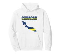 Curacao Flag Map Design Island Caribbean Pride Pullover Hoodie