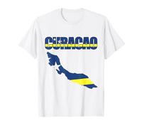 Curacao Flag Map Design Island Caribbean Pride T-Shirt