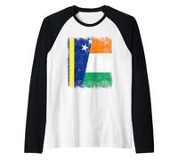 Curaçao Ivory Coast Flag | Curaçaoan Ivorian Roots Raglan Baseball Tee
