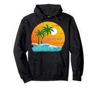 Curacao Palm Trees Caribbean Beach Sunset Sunrise Souvenir Pullover Hoodie