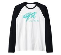Curacao Sea Turtle Snorkeling Diving Caribbean Souvenir Gift Raglan Baseball Tee