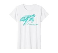 Curacao Sea Turtle Snorkeling Diving Caribbean Souvenir Gift Value Graphic T-Shirt, Women, White, S