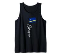 Curaçao Signature Flag Pole - Elegant Patriotic Curaçaoan Tank Top