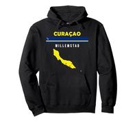 Curaçao Willemstad, Caribbean Island Flag & Map Design Pullover Hoodie