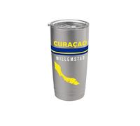 Curaçao Willemstad, Caribbean Island Flag & Map Design Stainless Steel Insulated Tumbler