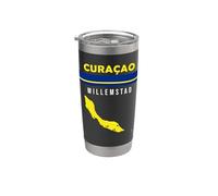 Curaçao Willemstad, Caribbean Island Flag & Map Design Stainless Steel Insulated Tumbler