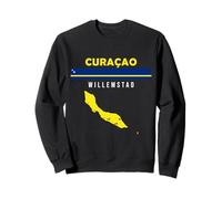 Curaçao Willemstad, Caribbean Island Flag & Map Design Sweatshirt