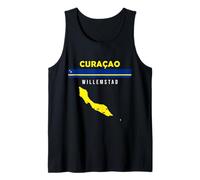 Curaçao Willemstad, Caribbean Island Flag & Map Design Tank Top