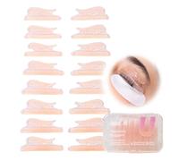 Curacoro Lash Lift Shields, 16 Pcs/8 Sizes Lash Lift Rods, Lash Lift Pads Self Adhesive for Eyelash Curling and Lifting, Reusable Silicone Lash Rods for Eyelash Perm Lamination
