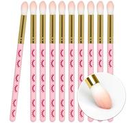 Curacoro Lash Shampoo Brush, Pack of 10 Eyelash Cleansing Brushes (Pink)