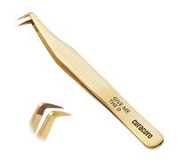 Curacoro Lash Tweezers, Fiber Tip Grip (Gold, Give Me the D) | Professional & Precision Lash Tweezer, Multi Shapes & Purposes, Volume, Isolation & Classic Lashes