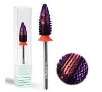 Curacoro Nail drill bits 3/32" - typhoon bits, 2-way, carbide bit (Fine) for gently removing gel polish, polishing to smooth and shiny nails, precise and easy operation