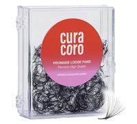 Curacoro Promade 500 Fans 7D-0.07 D Curl 10mm Length Handmade Volume Lash Fans for Long-Lasting Eyelash Extension