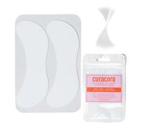 Curacoro Reusable Eye Pads, Silicone Under Eye Patches Lash Lift Cover Eyelash Extension | Soft Pads for Sensitive Skin during Eyelash Perm Lamination & Lash Extensions Remover (White, Style 2)