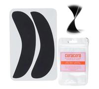 Curacoro Reusable Eye Pads, Silicone Under Eye Patches Lash Lift Cover Eyelash Extension | Soft Pads for Sensitive Skin during Eyelash Perm Lamination & Lash Extensions Remover (Black, Style 1)