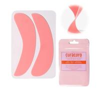 Curacoro Reusable Eye Pads, Silicone Under Eye Patches Lash Lift Cover Eyelash Extension | Soft Pads for Sensitive Skin during Eyelash Perm Lamination & Lash Extensions Remover (Pink, Style 1)