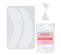 Curacoro Reusable Eye Pads, Silicone Under Eye Patches Lash Lift Cover Eyelash Extension | Soft Pads for Sensitive Skin during Eyelash Perm Lamination & Lash Extensions Remover (White, Style 1)