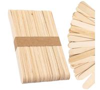 Curacoro Waxing Spatula Sticks 50 Pcs - Natural Birch Wood for Eyebrow, Lip, Nose & Body Hair Removal - Esthetician Supplies for Spa & Home Use (Medium Size)
