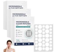 Curalona Microneedle Clear Patches 144pcs, 2-in-1 Microneedle & Hydrocolloid Patch, 2026 Microneedle Clear Flawless Skin Patch, Herbal Formula, Comfort Fit for All Skin Types (3)