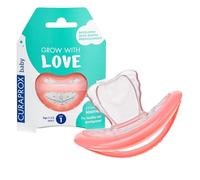 Curaprox Baby Soother, Size 1, Coral, Designed in Switzerland