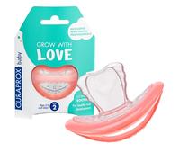 Curaprox Baby Soother, Size 2, Coral, Designed in Switzerland